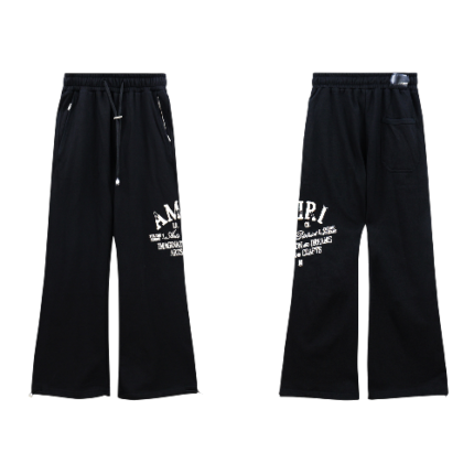Amiri logo-embroidered wide-leg track pant