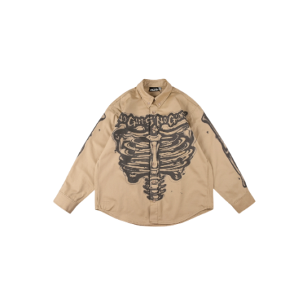 Hellstar Airbrushed Bone Long Sleeve Shirt