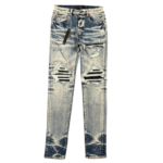 AMIRI Distressed Slim-fit Jeans In Gray