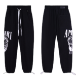 Amiri Black Crystal Ball Lounge Pants