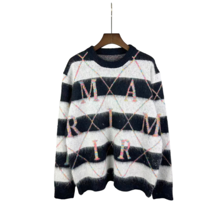 AMIRI Black & White Argyle Sweater
