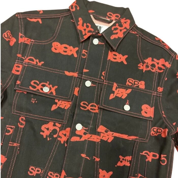 Sp5der 5ex AOP Denim Trucker Jacket - Image 7