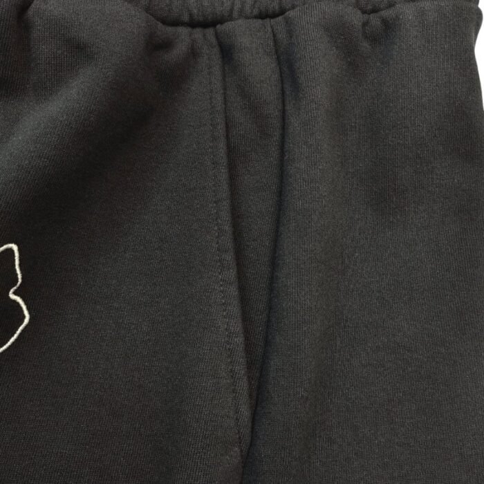 Sp5der Black OG Logo Embroidered Sweatshort - Image 3