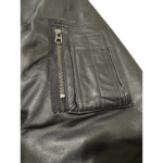 BlackRed Vlone Zip-Up Leather Bomber Jacket - Image 7