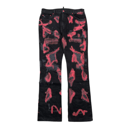 Vlone Endless Embroidered Red Stitched Jean