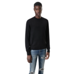 AMIRI LONG SLEEVE CREW-BLACK - Image 2