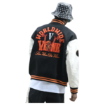 Black Vlone Embroidered Baseball Jacket - Image 4
