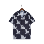 Amiri Rabbit Print Silk Bowling Shirt