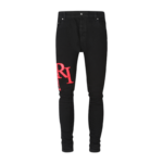 AMIRI Staggered-logo-embroidered jean