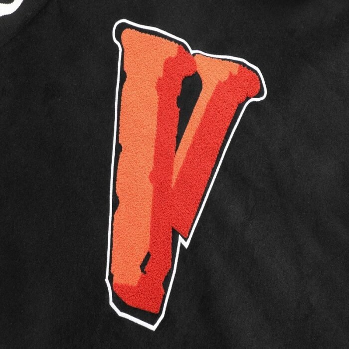 Black VLONE Baseball Bomber Jacket - Image 6