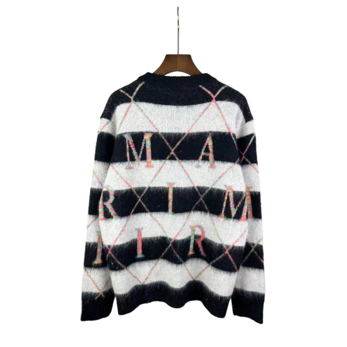 AMIRI Black & White Argyle Sweater - Image 2