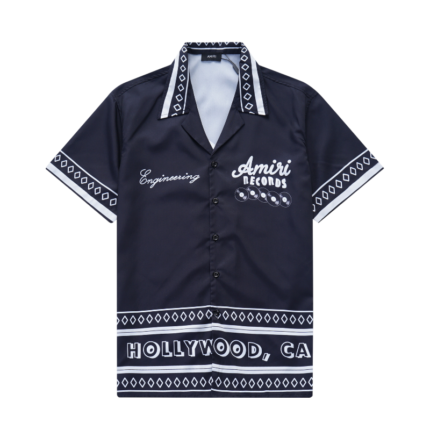 Amiri Records Silk Shirt