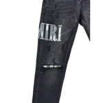 Amiri Distressed Embroidered Logo Jean - Image 12