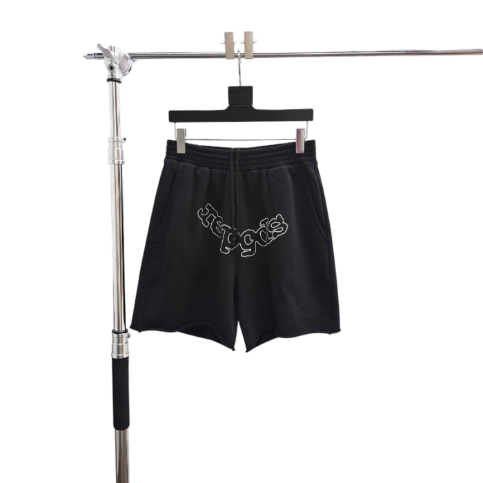 Sp5der Black OG Logo Embroidered Sweatshort - Image 7