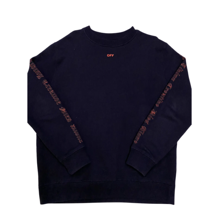Off-White x Vlone Black Crewneck - Image 1