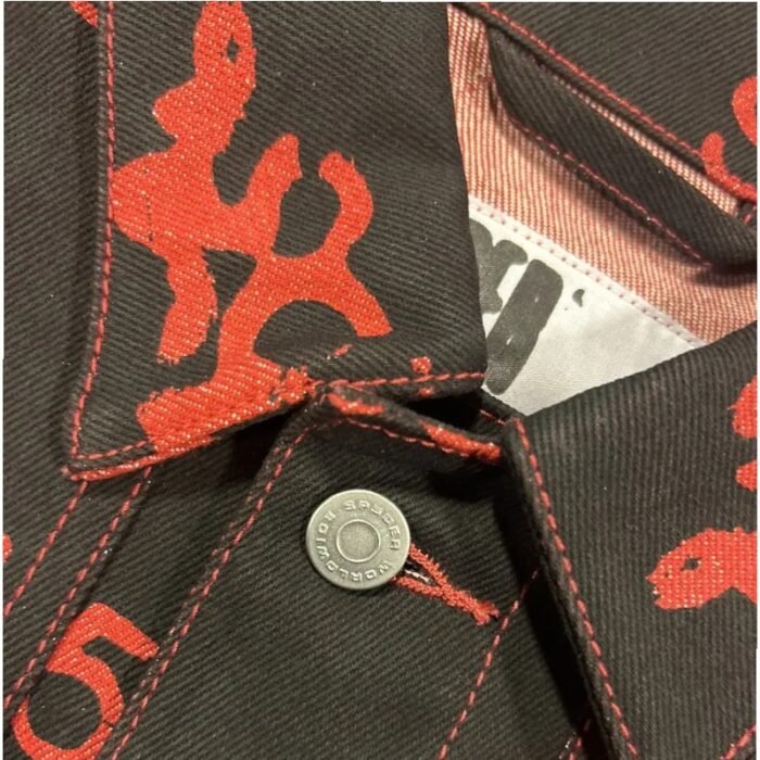 Sp5der 5ex AOP Denim Trucker Jacket - Image 3