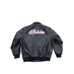 SP5DER DEBOSSED WEB STUDDED LEATHER JACKET - Image 2