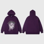 Sp5der Web Hoodie In Purple - Image 3
