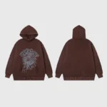 Sp5der OG Web V2 Hoodie "Brown" - Image 3