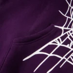 Sp5der Web Hoodie In Purple - Image 7