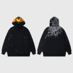 Sp5der Heavy Web Hoodie In Black - Image 3