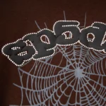 Sp5der OG Web V2 Hoodie "Brown" - Image 6