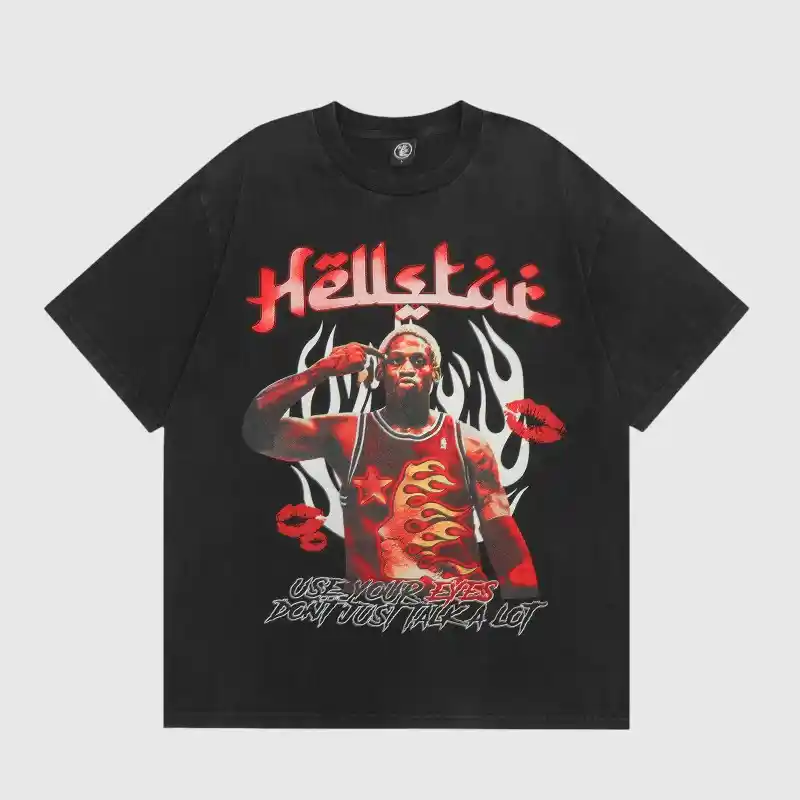 Hellstar-Records-T-Shirt-Black-front-view-1.webp Hellstar Records T- Shirt Black - Image 1