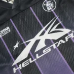Hellstar Black and Purple Mesh Patchwork Long Sleeve Tee - Image 5