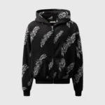 Hellstar Graffiti-Print Zip-Up Hoodie