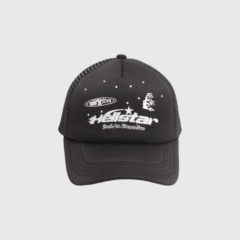 hellstar-black-mesh-snapback-cap.webp Hellstar Snapback Cap - Image 1