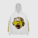 Hellstar With Crying Baby Graphic Hoodie white