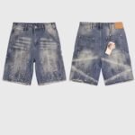 Hellstar Flame Studded Denim Shorts - Image 3