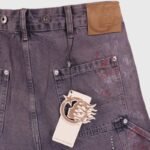 Hellstar Flame Studded Denim Shorts - Image 5