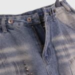 Hellstar Flame Studded Denim Shorts - Image 7
