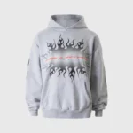 Hellstar Gradient Flame Hoodie Grey