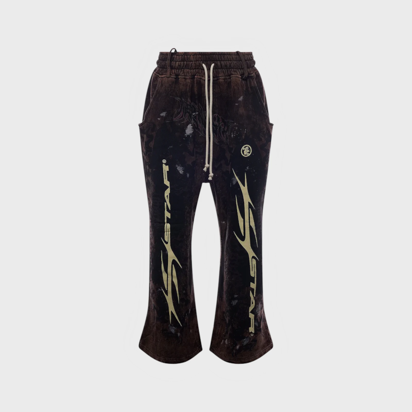 hellstar-graffiti-sweatpants-brown-front-view-1.webp Hellstar Graffiti Sweatpants Brown - Image 1