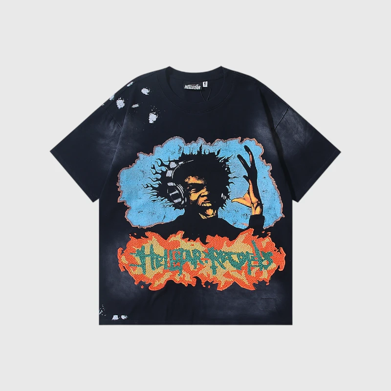 hellstar-headphones-graphic-t-shirt.webp Hellstar Headphones T-Shirt - Image 1