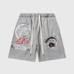 Hellstar Jupitar Graphic Terry Grey Shorts