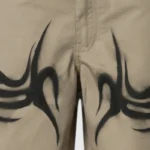 Hellstar Khaki Tribal Airbrushed Shorts - Image 4