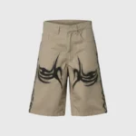 Hellstar Khaki Tribal Airbrushed Shorts