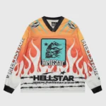 Hellstar Logo URL Printed Mesh Long Sleeve Tee