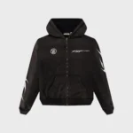 Hellstar Logo Zip-Up Black Hoodie