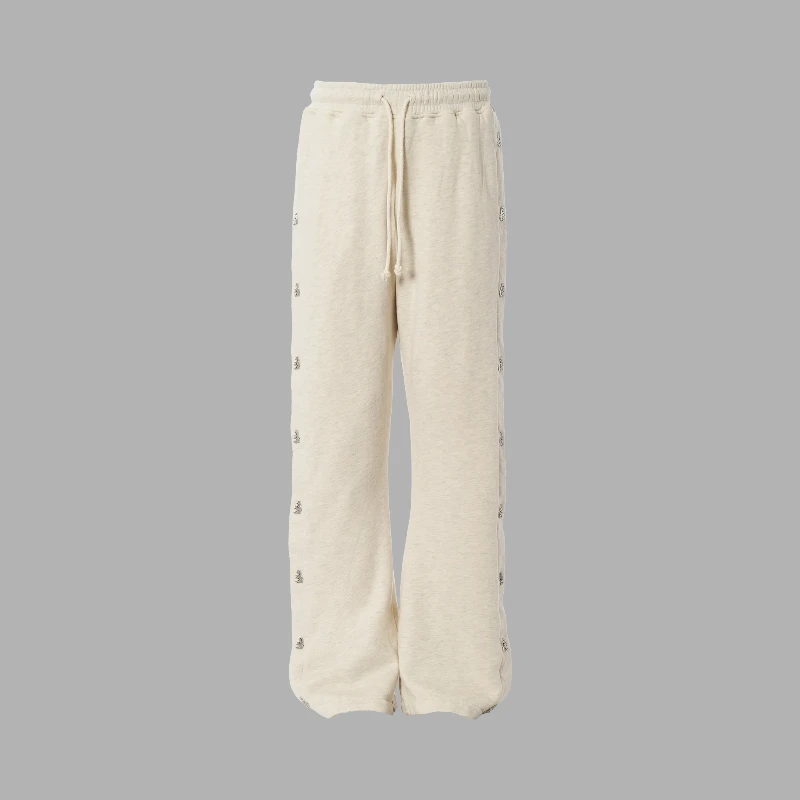 hellstar-oatmeal-snap-sweatpants-front-view.webp Hellstar Oatmeal Snap Sweatpants - Image 1