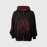 Hellstar Overdye Cheetah Zip-Up Hoodie