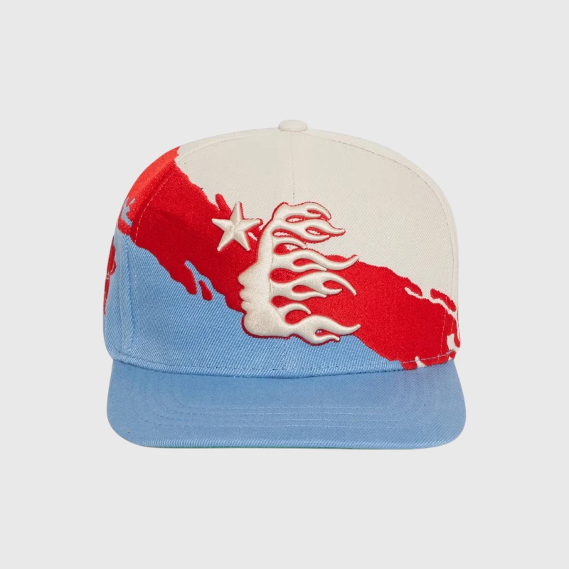 hellstar-paintbrush-snapback-hat-red-blue.webp Hellstar Paintbrush Snapback Hat Red Blue - Image 1