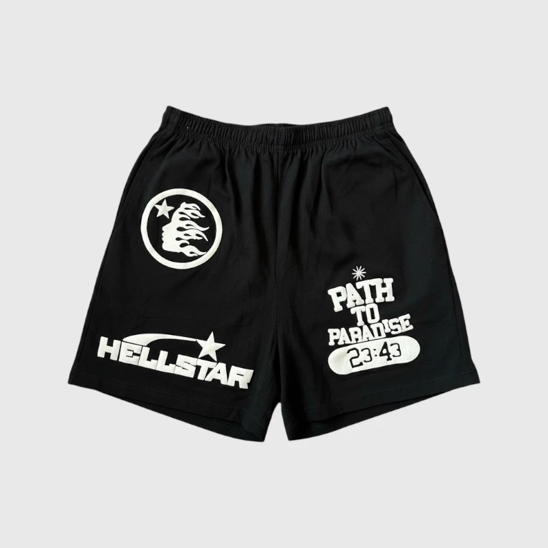 hellstar-path-to-paradise-black-shorts-graphic-front.webp Hellstar Path To Paradise Shorts Black - Image 1