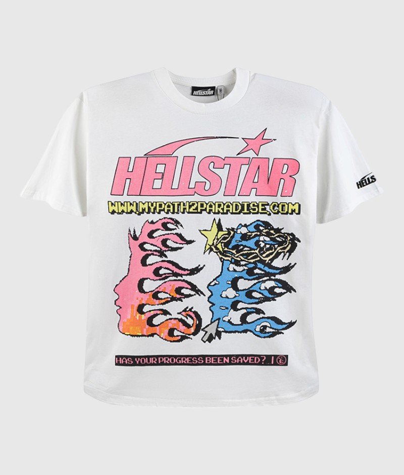 hellstar-pixel-t-shirt-white.jpg Hellstar Pixel T-Shirt White - Image 1