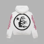 Hellstar Records Glitter Zip Up White Hoodie - Image 2