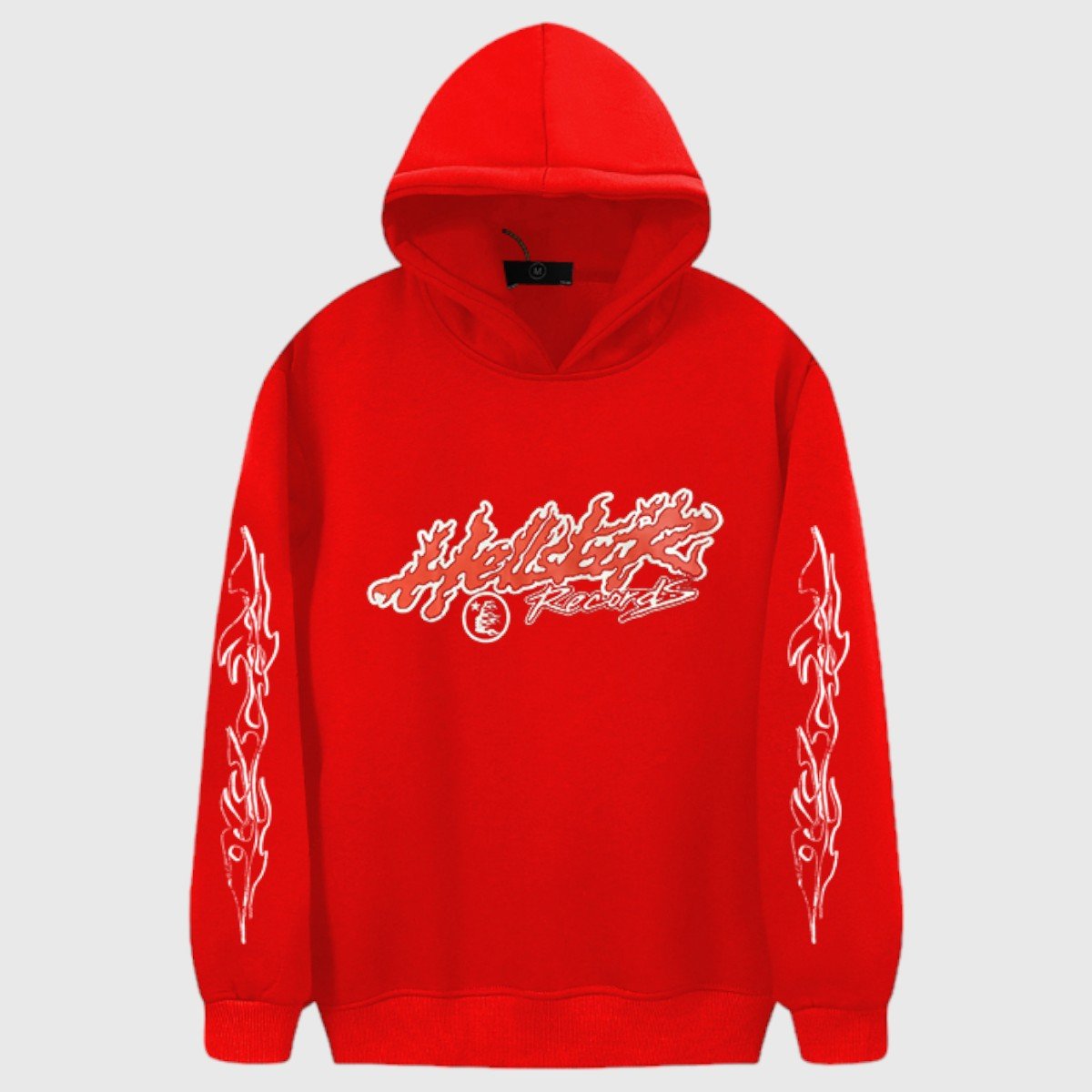 hellstar-records-tour-flame-print-hoodie-red.jpg Hellstar Records Tour Flame Print Hoodie Red - Image 1