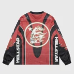 Hellstar Red Sports Logo Mesh Long Sleeve Tee - Image 2